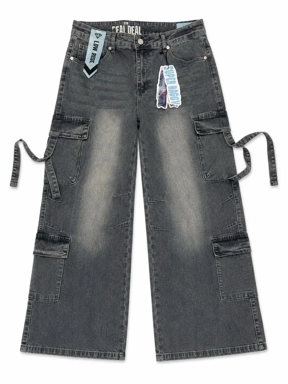NWT VIP Jeans Women's Super Baggy Cargo Jeans